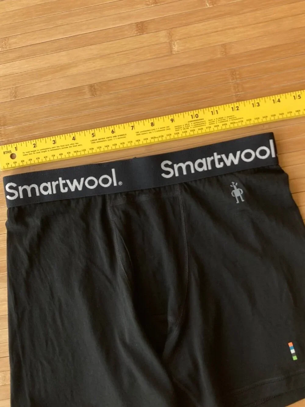 Smartwool Everyday Boxer Brief Merino Wool Functional Fly Mens Small S Black NWT
